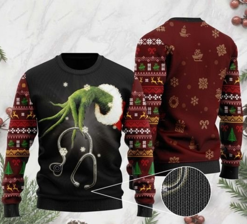 Christmas Nurse Ugly Christmas Sweater, Nurse Christmas Gift, Cute Nurse Sweater