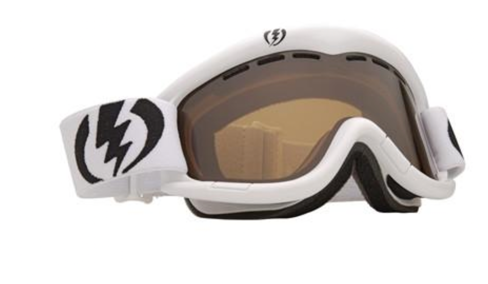 Electric Visual EG1 White Snowboarding Ski Goggles with Bronze Silver Chrome Lens S3501 for Enhanced Clarity and Style-image