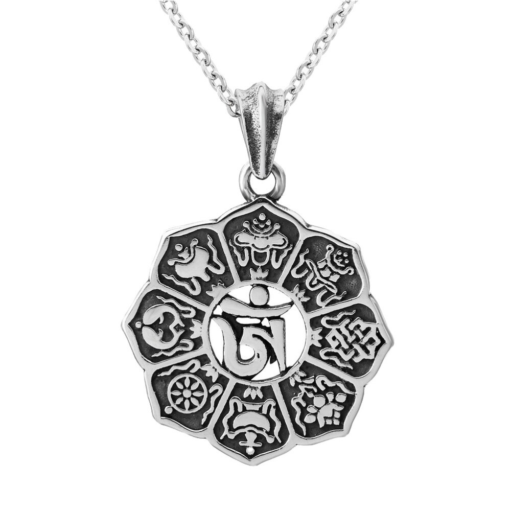 3d Blooming Pendant Chain Lotus Amulet Necklace