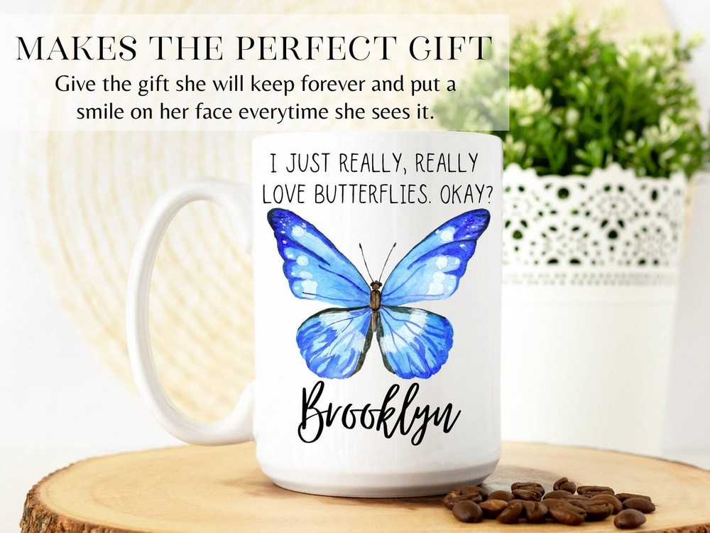 バタフライ マグ パーソナライズバタフライ ギフト バタフライ ギフト バタフライ ネーム マグ