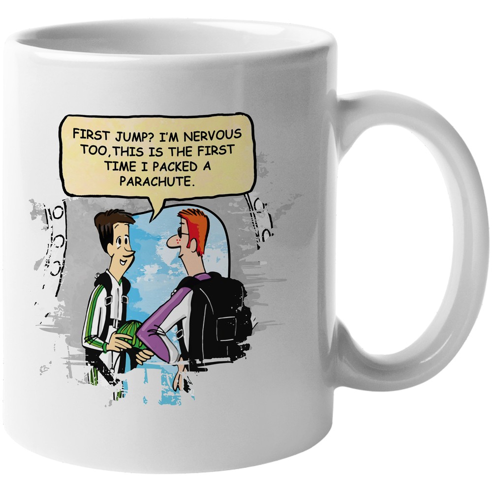 First Jump Skydiving or Skydive Coffee & Tea Gift Mug