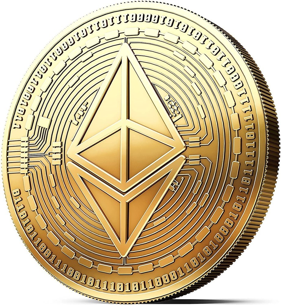 Ethereum Coin Crypto Coins Cryptocurrency Blockchain ETH Physical Token - 2 Pcs-image