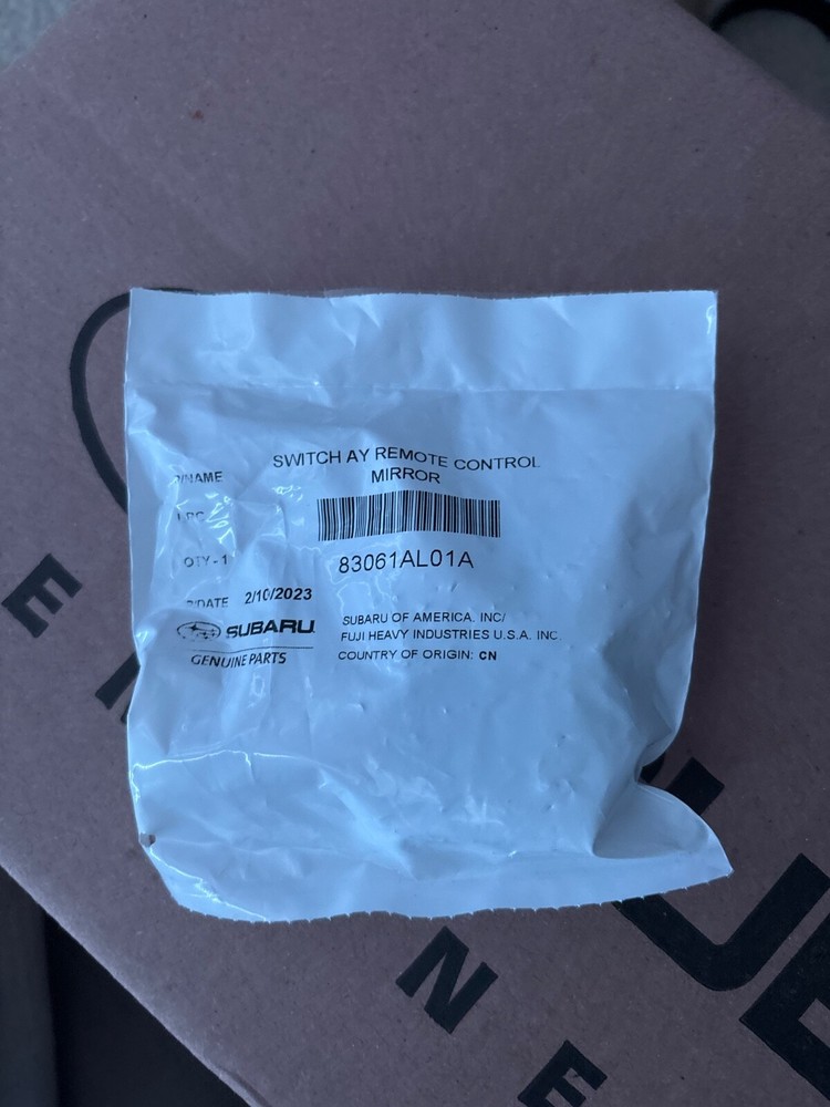 Genuine Subaru Mirror Switch 83061al01a