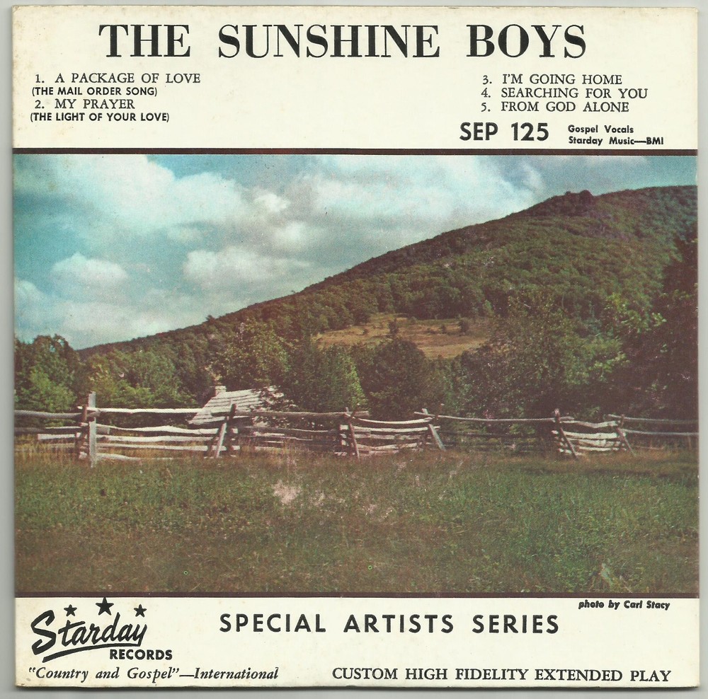 Country Gospel 45 EP SUNSHINE BOYS A Package Of Love STARDAY 125
