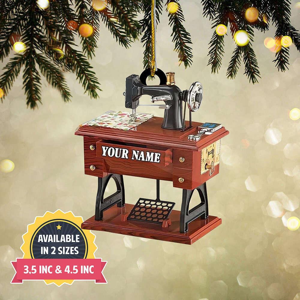 Sewing Machine Ornament  Gift for Sewing Lovers  Custom Name Sewing Ornament