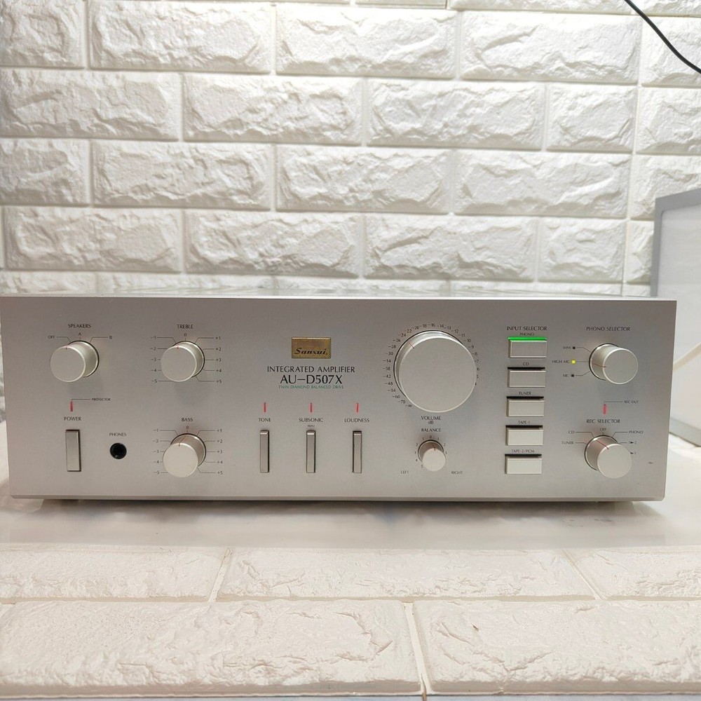 SANSUI AU-D507X Integrated Amplifier X balanced amp Silver 155W Audio Japan Used