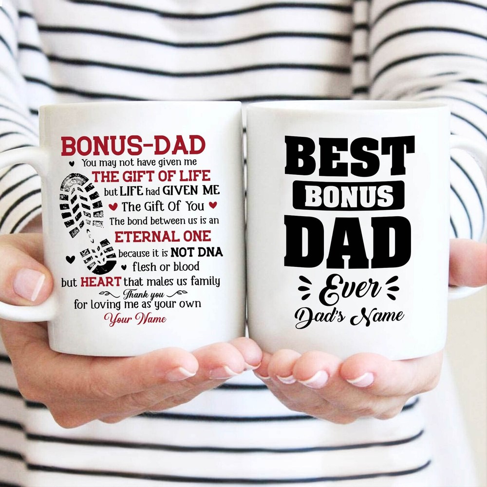 Personalized Name Coffee Mug For Stepfather Father's Day Gift Mugs Custom Mug