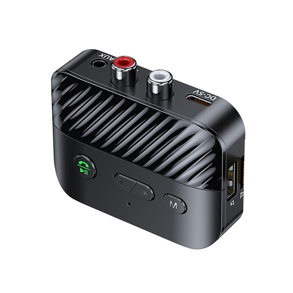Bluetooth 5.3 Receiver Adapter Wireless 3.5mm AUX to 2 RCA USB Audio Adapter