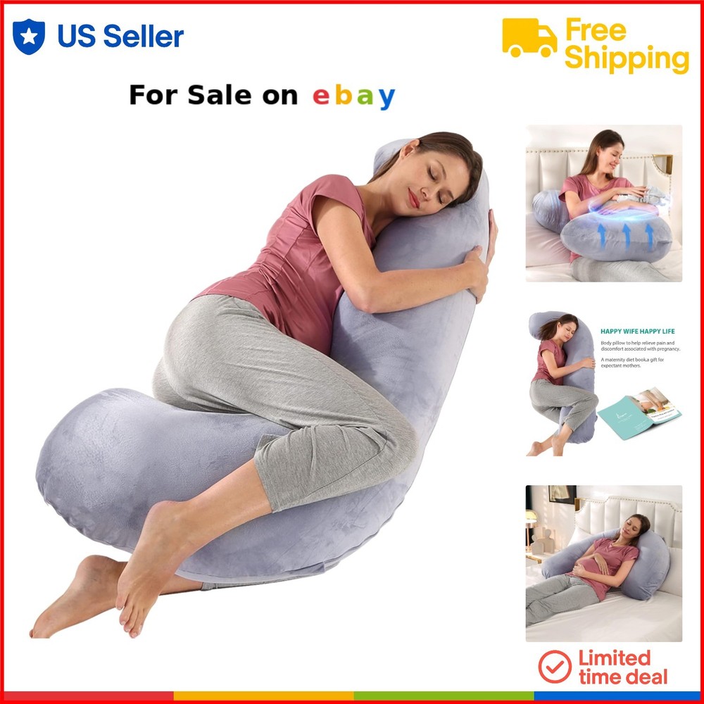 Cooling Washable Pregnancy Body Pillow Cover for Back Hip Leg Belly Support