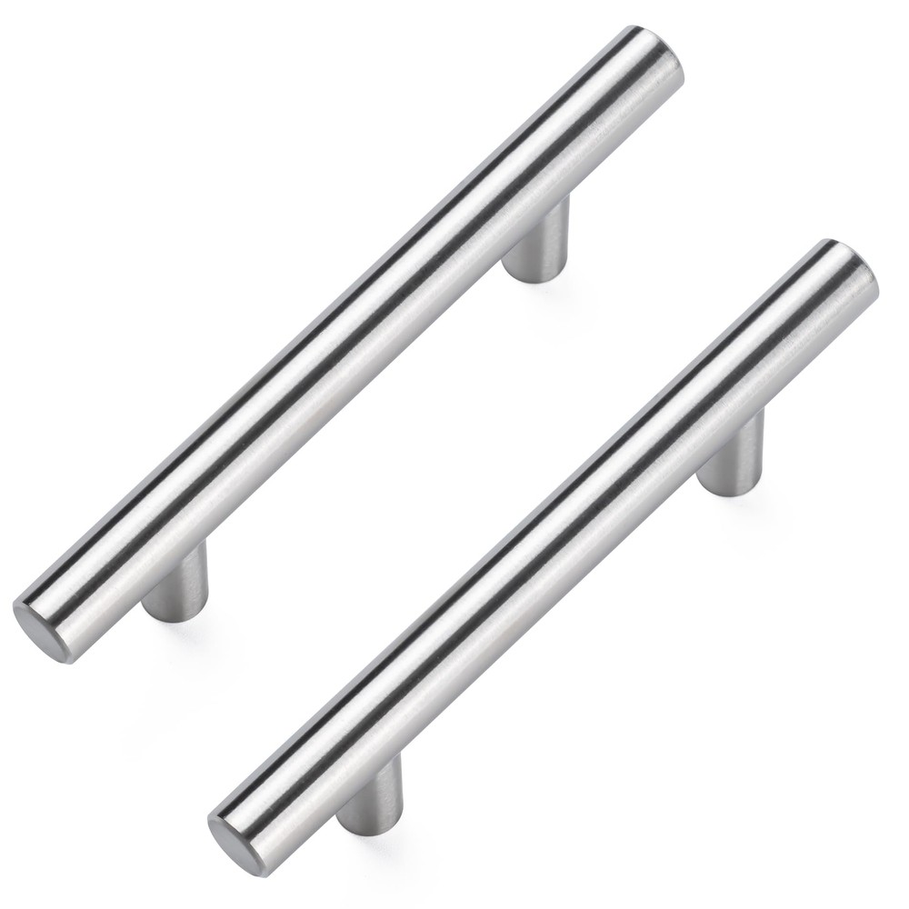 Aegero 30 Pack Brushed Nickel Cabinet Handles for Kitchens and Drawers