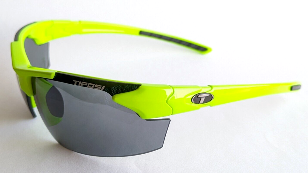 Tifosi Optics Jet FC Sunglasses Neon Green, Smoke Lenses, #225
