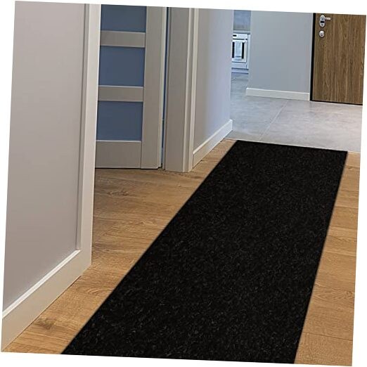 AYOHA Black Runner Rug 2x10 for Hallway Kitchen Indoor Outdoor Carpet