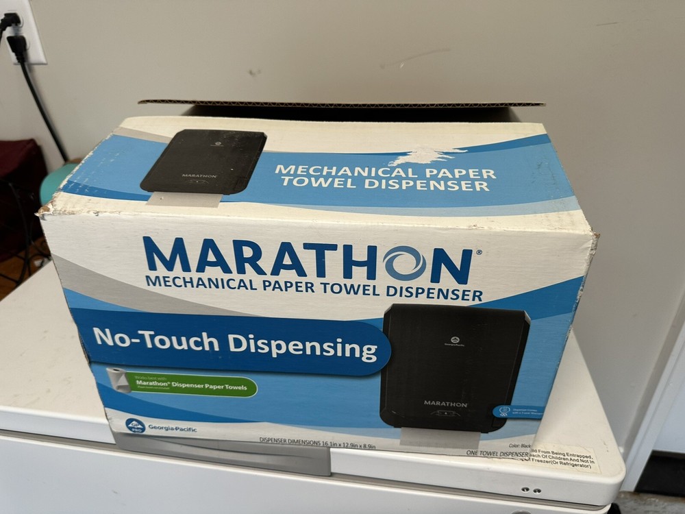 Marathon Automated Hardwound Paper Towel Dispenser, Black-image
