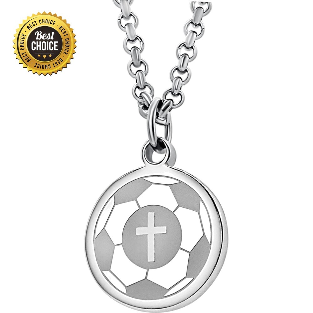 Custom Engraved Soccer Jewelry with Prayer for Coaches & Players-image