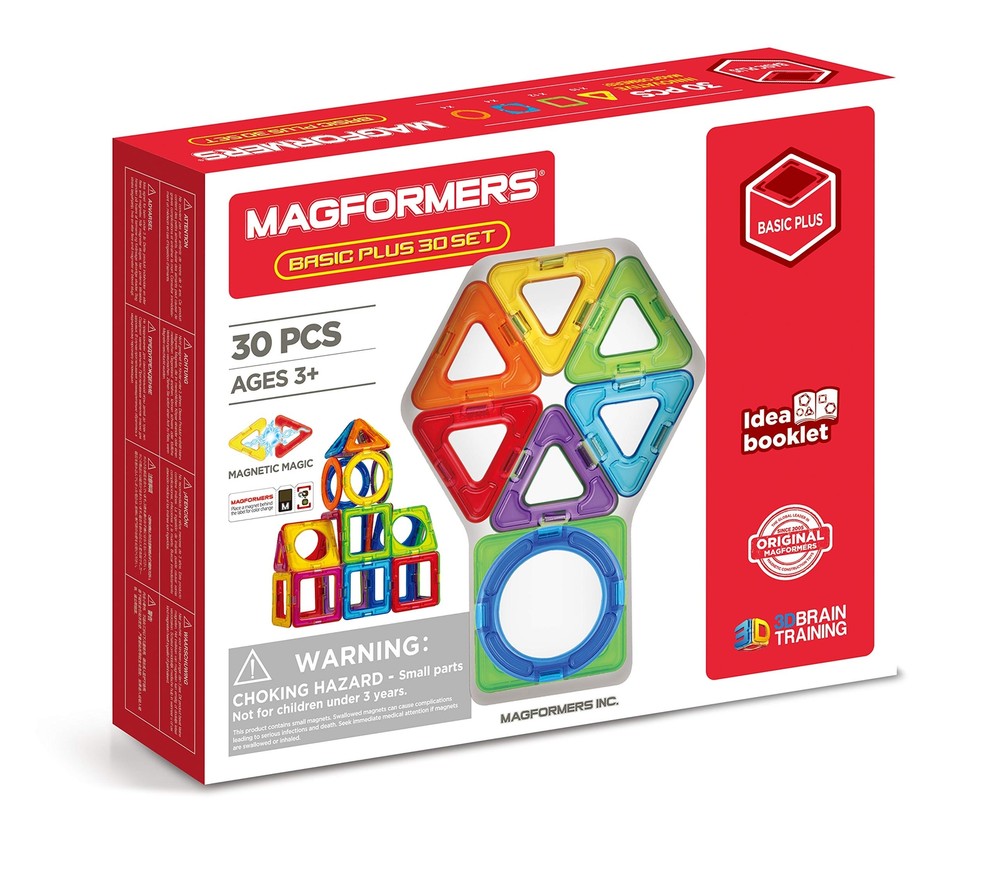 Magformers 715015 Basic 30 Magnetic Construction Set with Circle Pieces Basisset