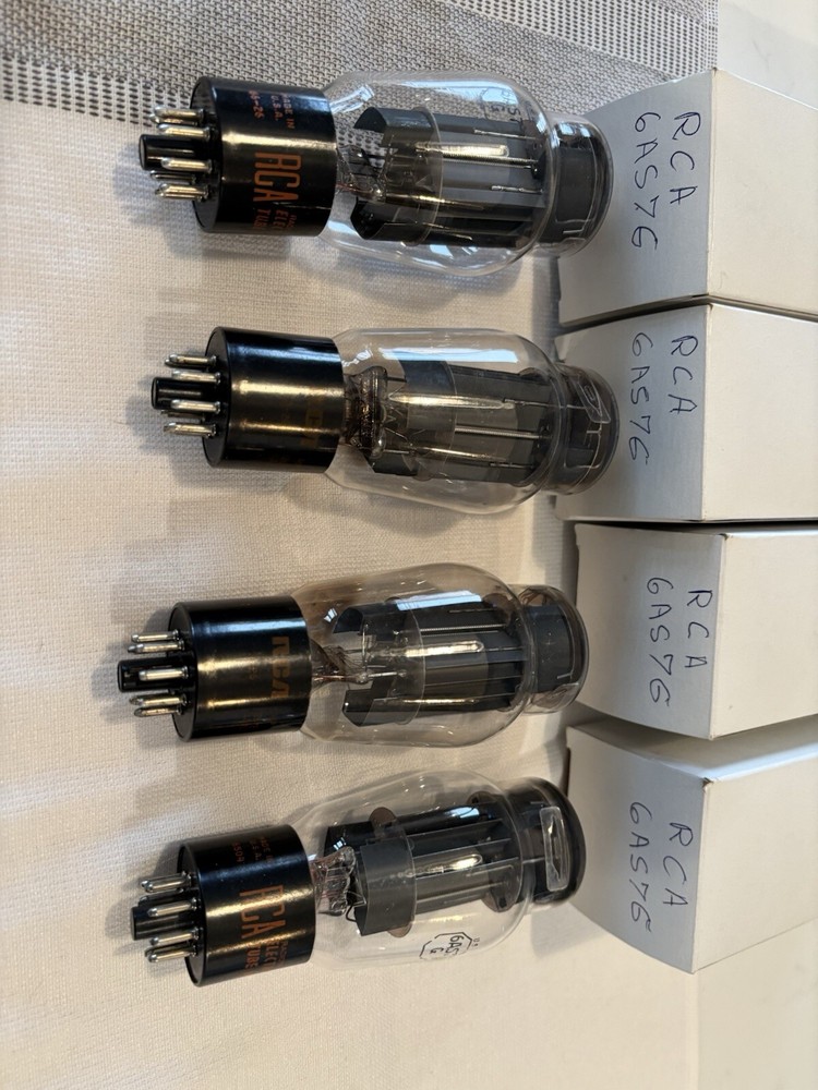 4 RCA  6A57G Radiotron Electron Tubes (5 Inch Vacuum Tubes)
