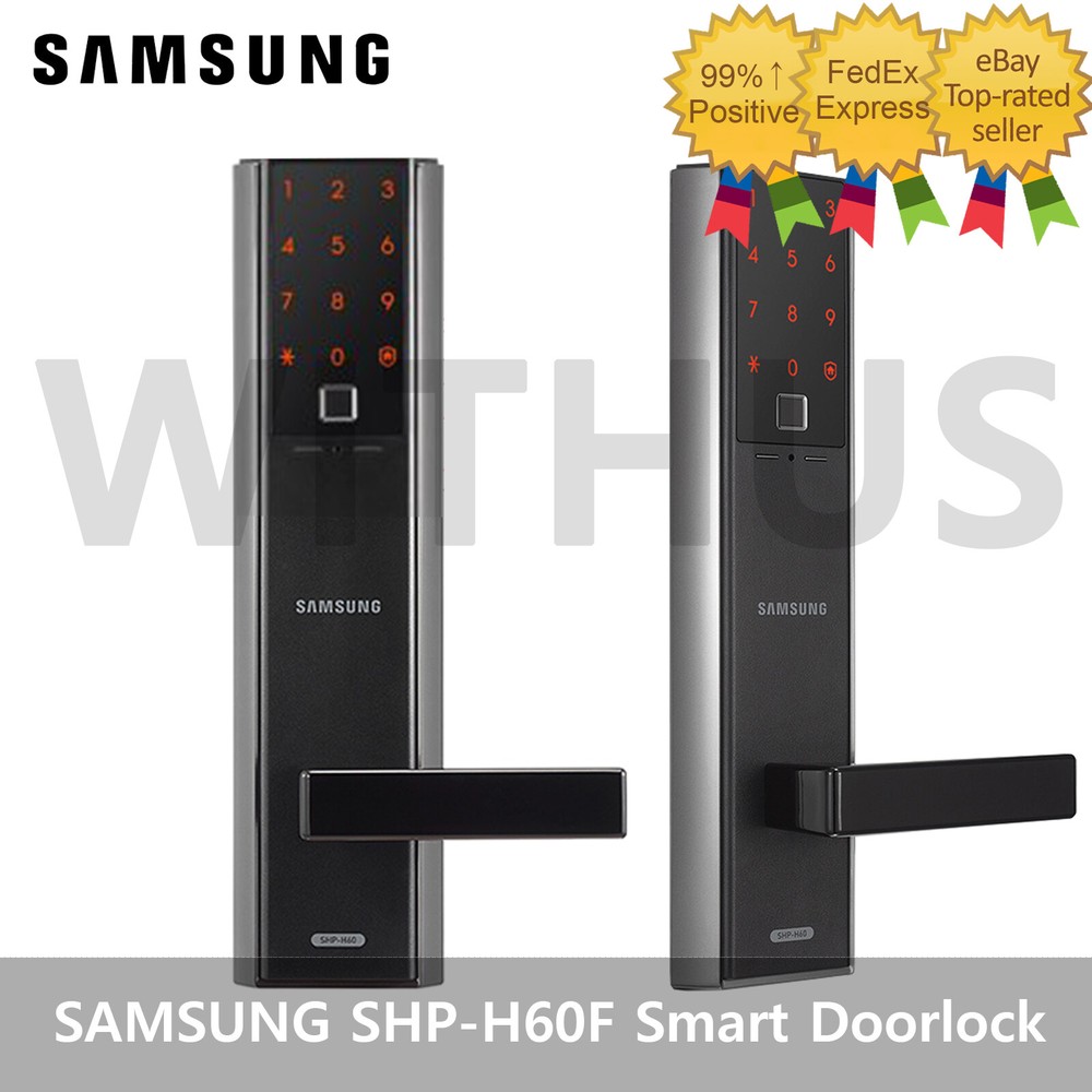 Samsung SHP-H60F Smart Door Lock with Bluetooth IoT Fingerprint Mobile App Access and Key Tracking-image