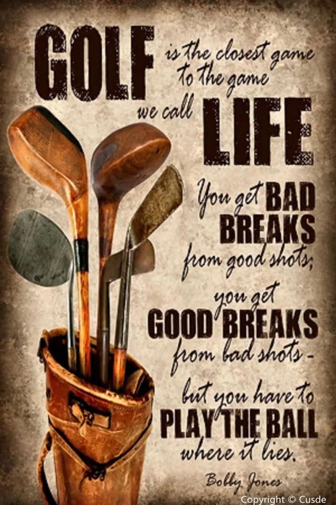 Vintage Golf Life Metal Tin Sign Retro Wall Art Decor Poster