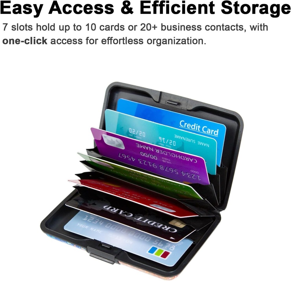 Credit Card Holder Small RFID Blocking Wallet Business Metal Slim Mini Aluminum-image