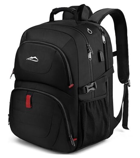 Extra Large Anti-Theft Travel Backpack for Laptop School or Business Black  