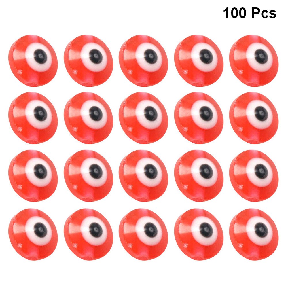100 Pcs DIY Pendant Charms Jewelry Making Pendants Red Bead Earring Mother
