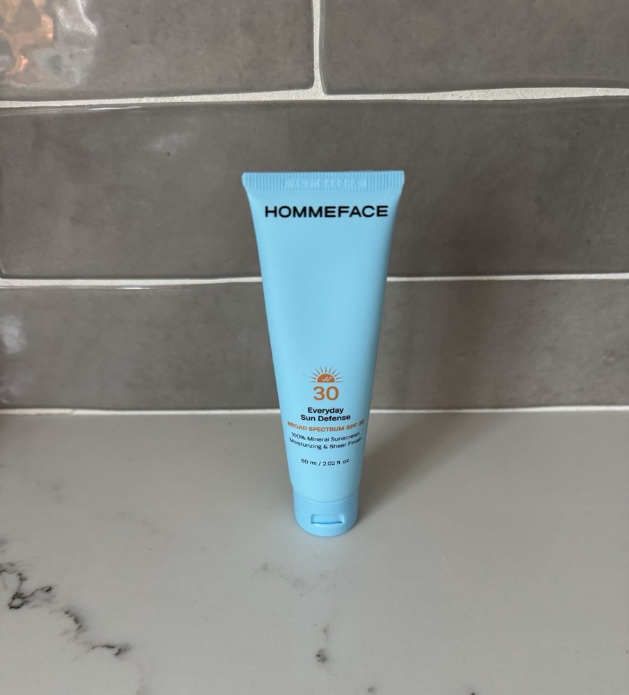 HOMMEFACE SPF 30 Mineral Face Lotion Sheer Lightweight No White Cast Daily Sun Defense