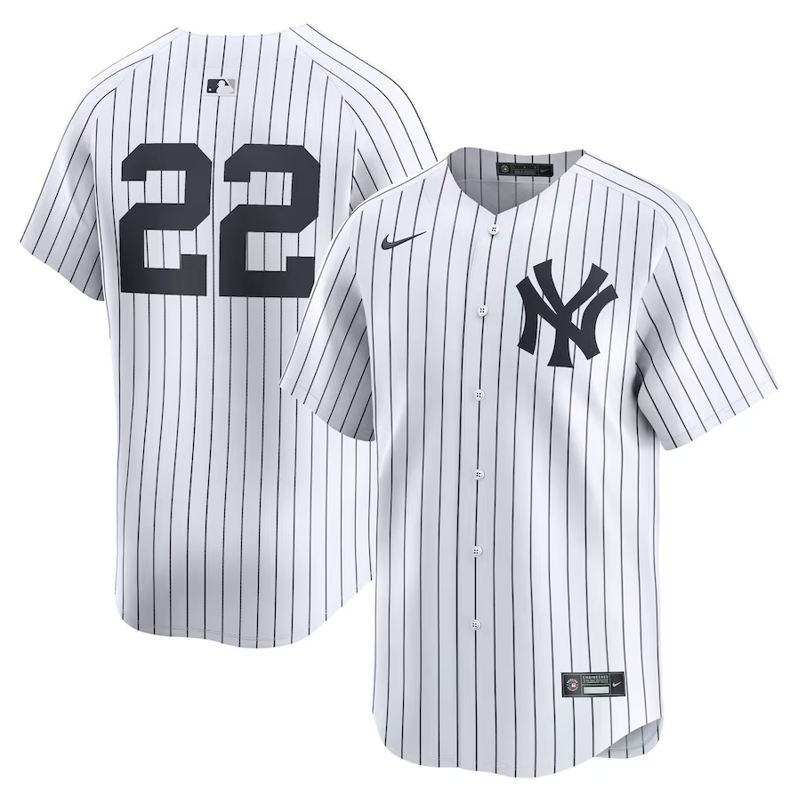 Men's Yankees#22 Juan Soto White Home Limited Player Jersey