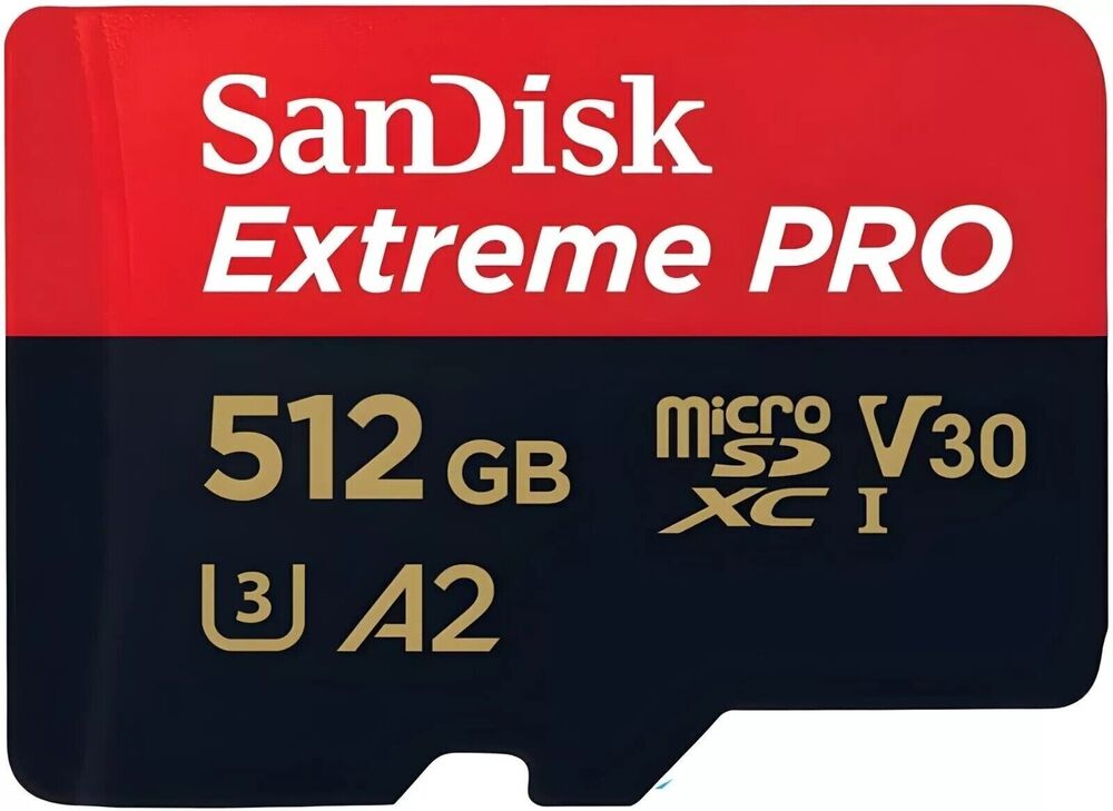 SanDisk Extreme Pro 512GB microSDXC Memory Card with SD Adapter