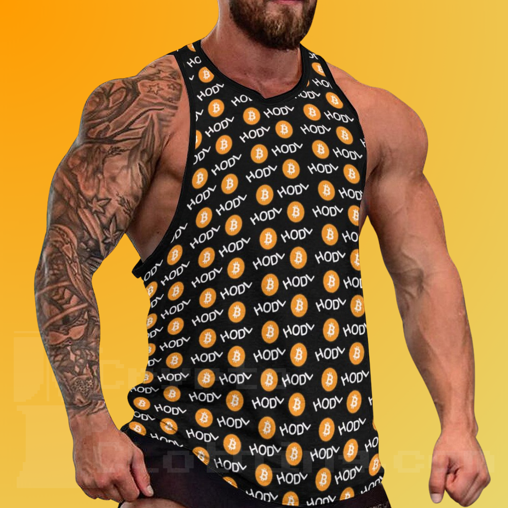 Bitcoin BTC Crypto Cryptocurrency Men's Tank Top Gym (Run Small EU Size) UPC05-image