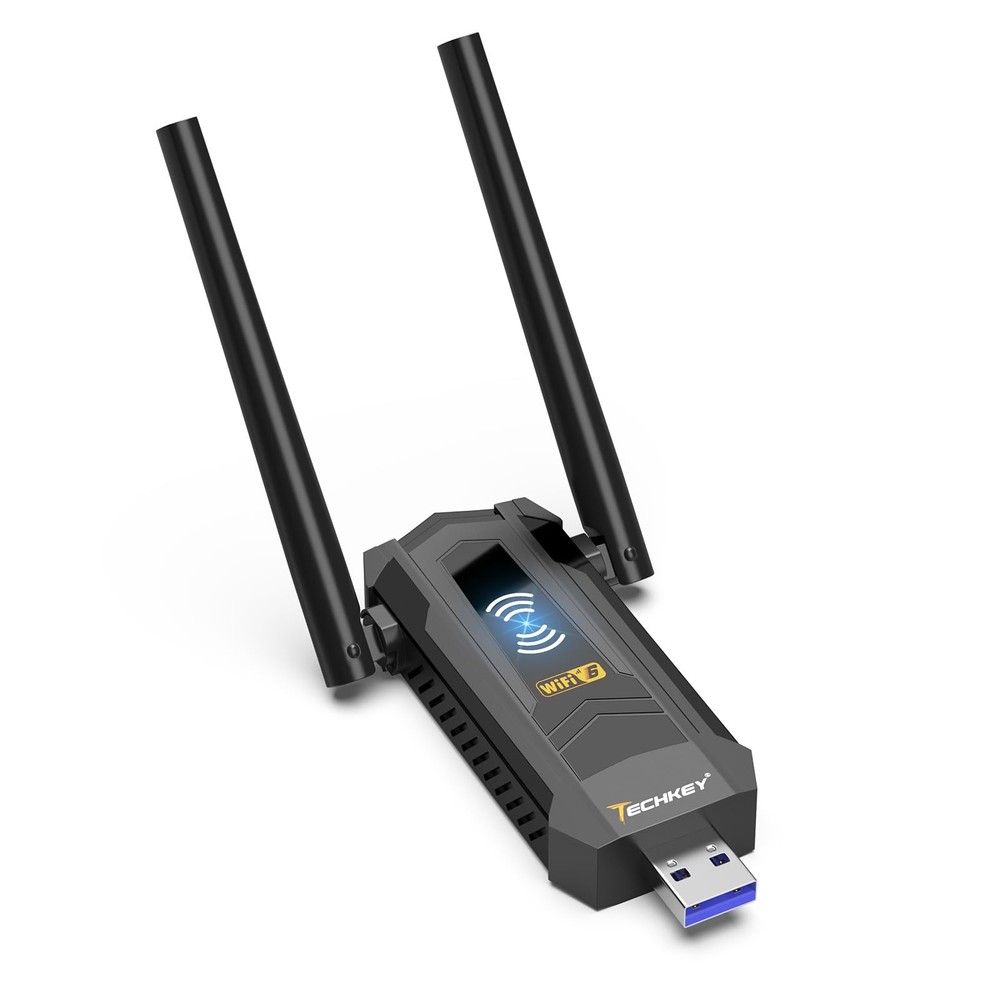 High-Speed USB WiFi Adapter for PC - AXE5400 Mbps with Dual 5Dbi Antennas