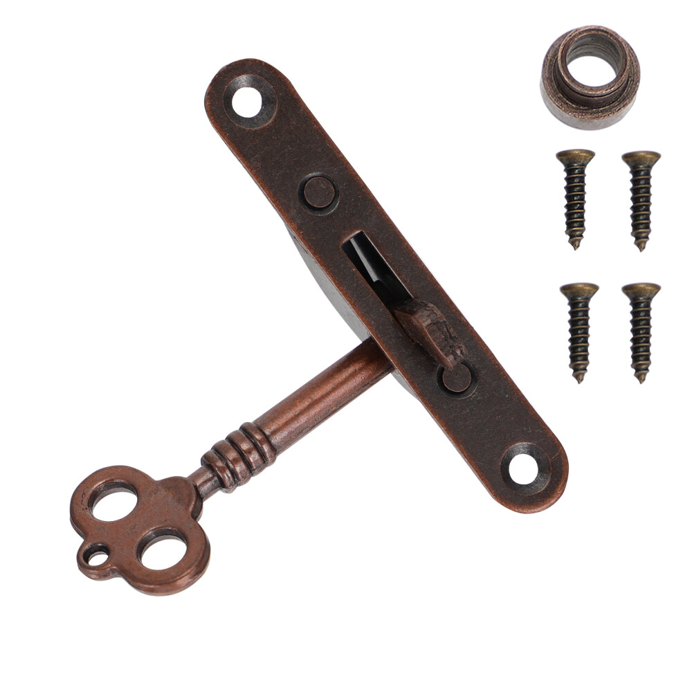 Retro Half Round Side Lock Pad Hinges Cabinets Antique Drawer