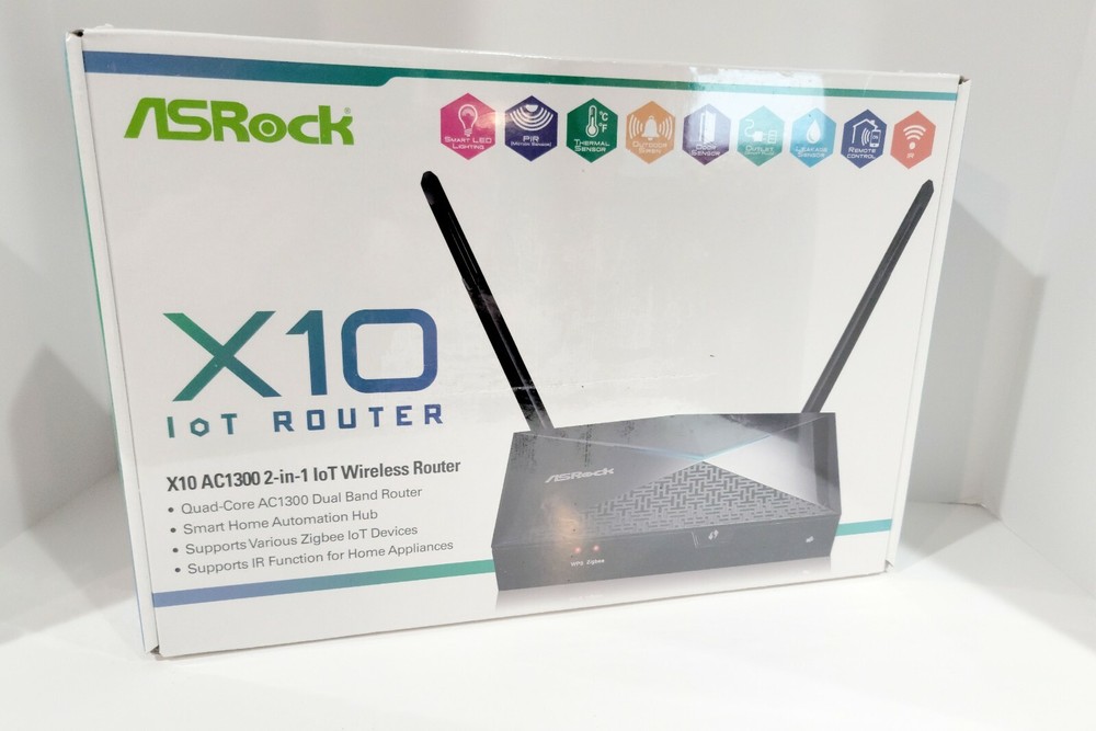 ASRock X10 AC1300 2-in-1 IoT Wireless Router Smart Home Automation ZigBee & IR-image