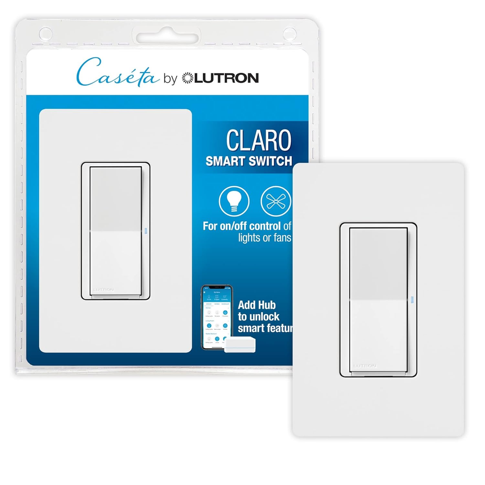 Caseta Smart Switch with Wall Plate – Requires Smart Hub