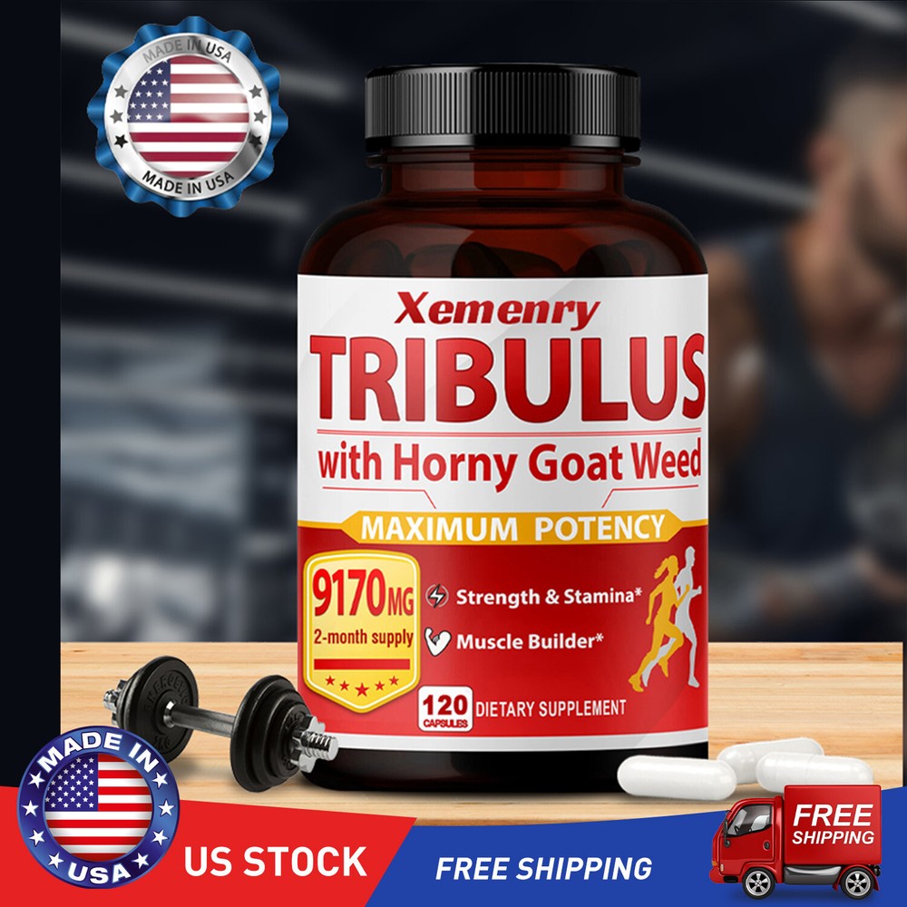 Tribulus -Horny Goat Weed,Maca-Testosterone Booster,Support energy and endurance