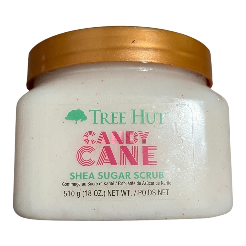 Tree Hut Candy Cane Shea Sugar Exfoliating & Hydrating Body Scrub, 18 oz