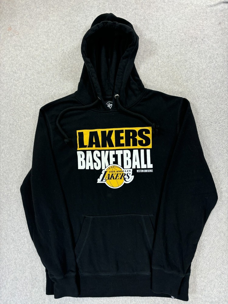Los Angeles Lakers '47 NBA Basketball Hoodie Sweatshirt (Men's Large) Black