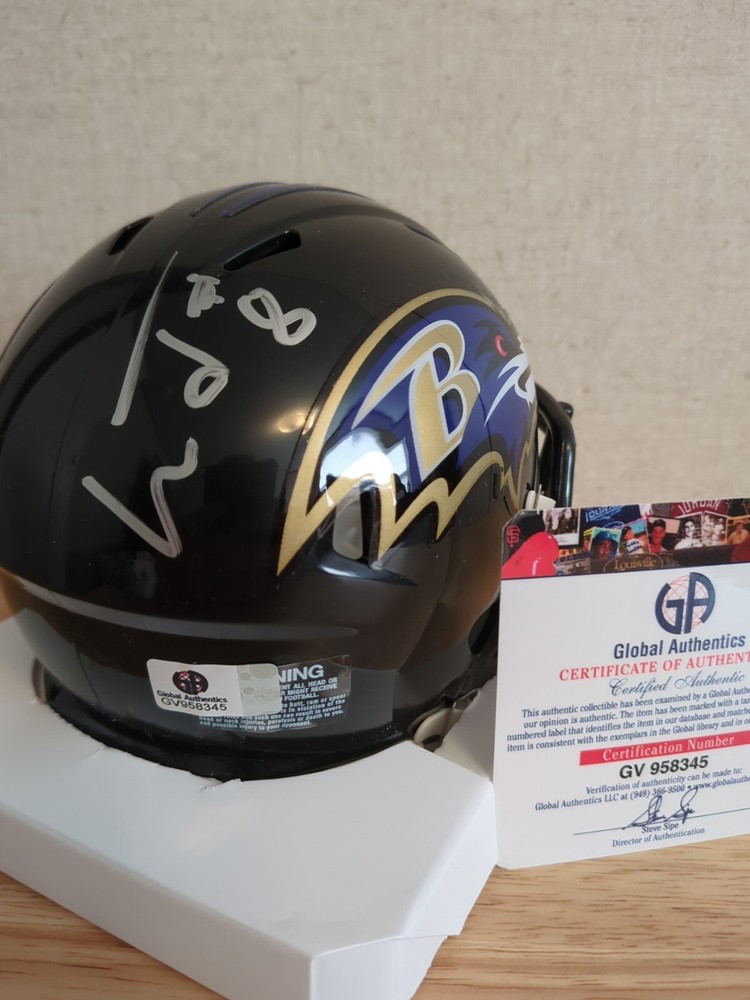 Lamar Jackson Signed Baltimore Ravens Mini Helmet with COA