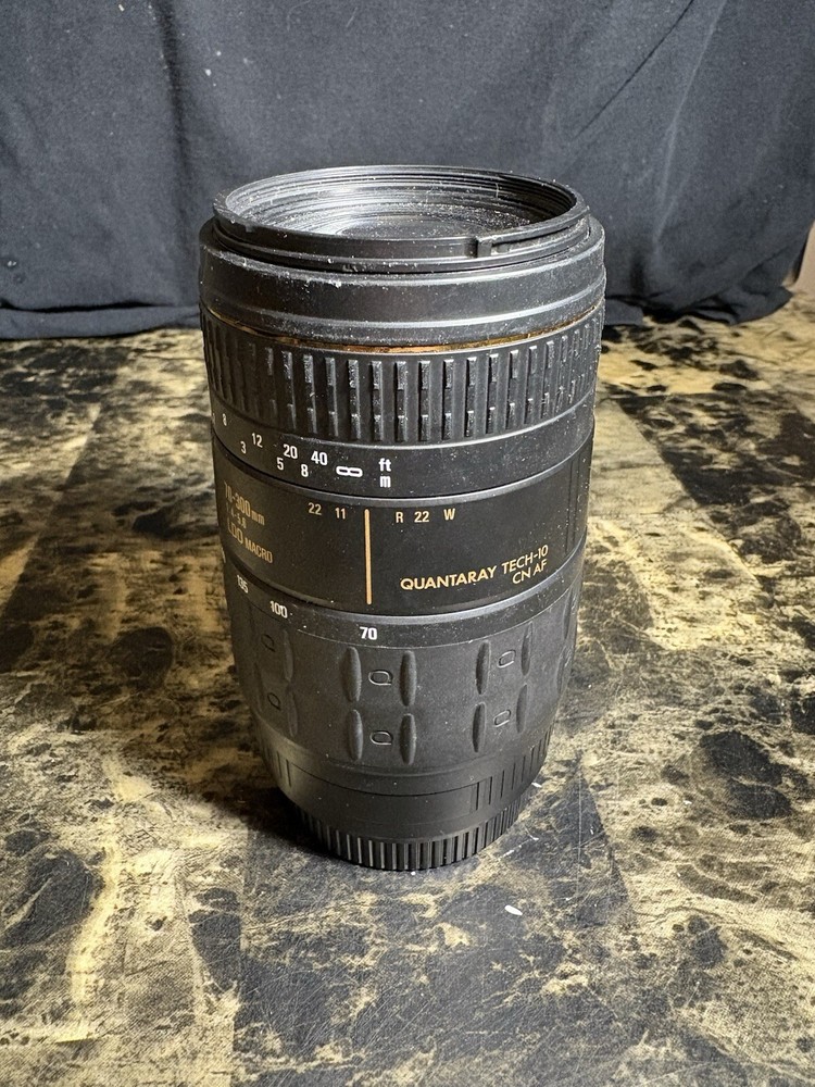 Quantaray AF Tech 10 70-300mm 1:4-5.6 LD Tele-Macro (1:2) For Canon Camera