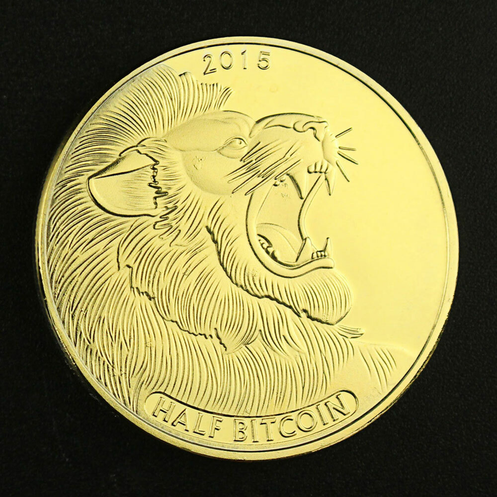 Bitcoin BTC | Lion Titan Bitcoin 2015 | Cryptocurrency | Gold Plated Coin-image