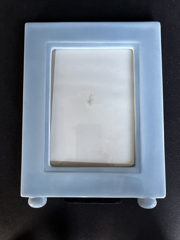 Vintage Powder Blue Porcelain Picture Frame