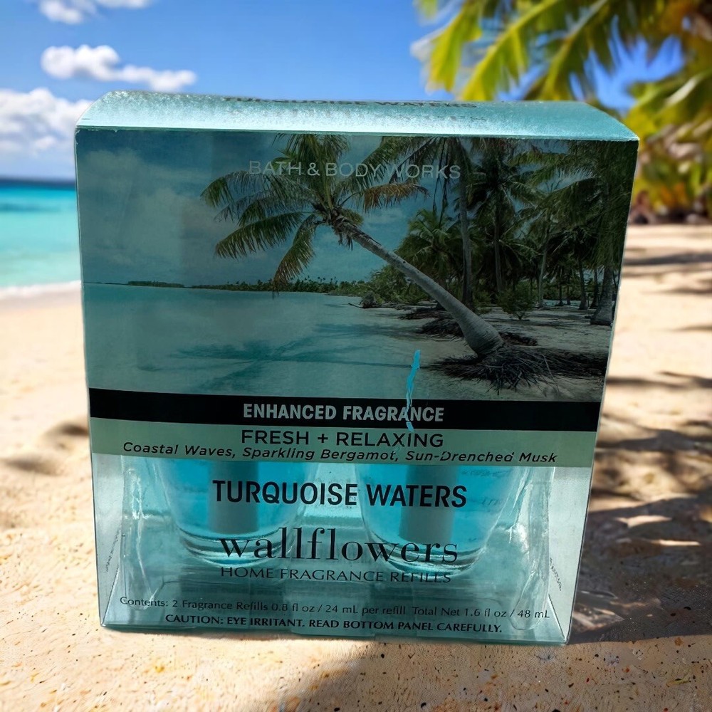 Bath And Bodyworks Wallflowers Duo Turquoise Waters Pack Of 2 NEW