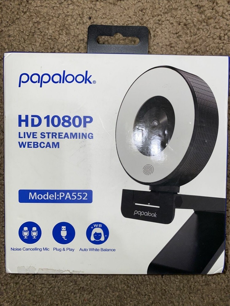Papalook PA552 1080P Live Streaming Webcam with Studio-Like Ring Light-image