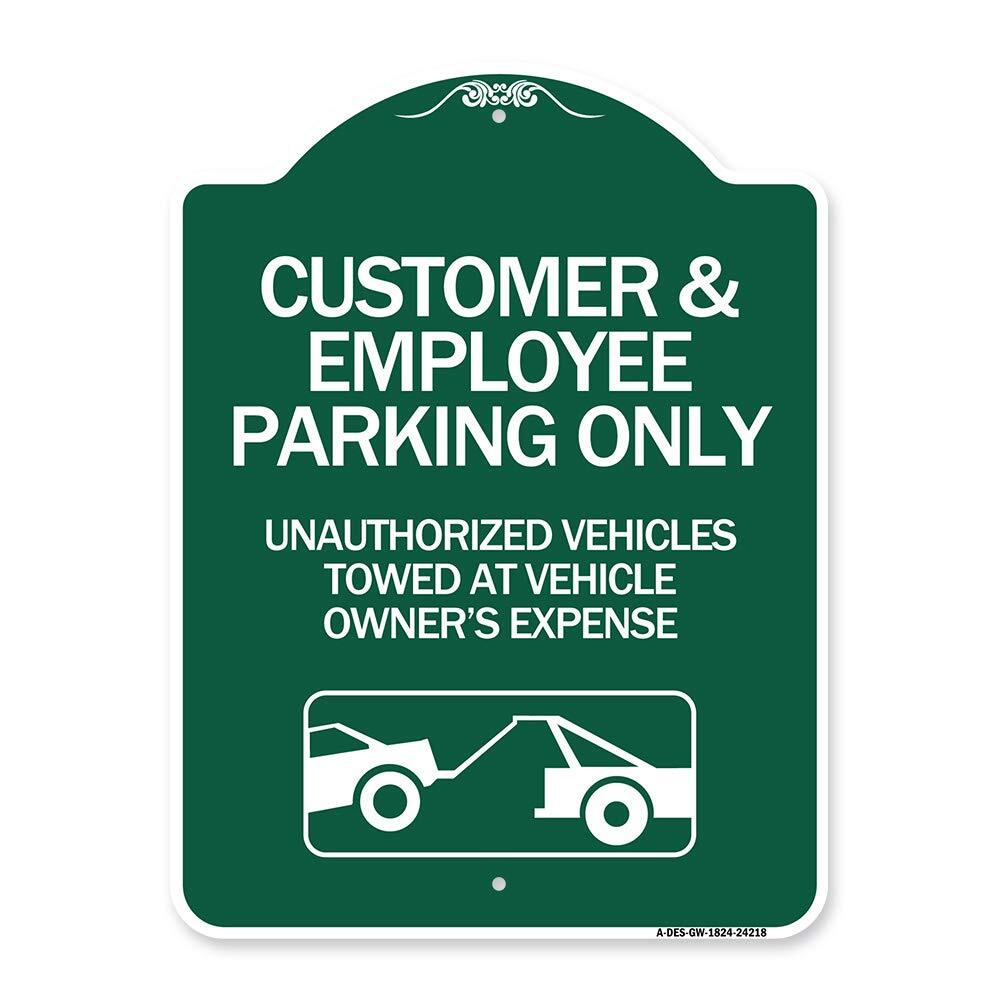 Designer Series Sign - Customer and Employee Parking Only, Unauthorized Vehic...-image