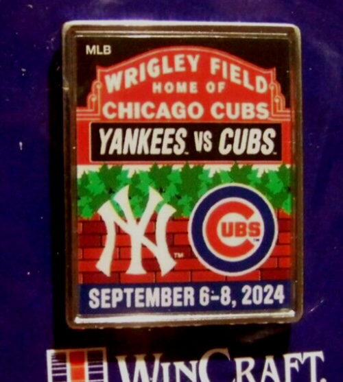 2024 NY New York Yankees Chicago Cubs pin Wrigley Field NY MLB FREE SHIP c46120