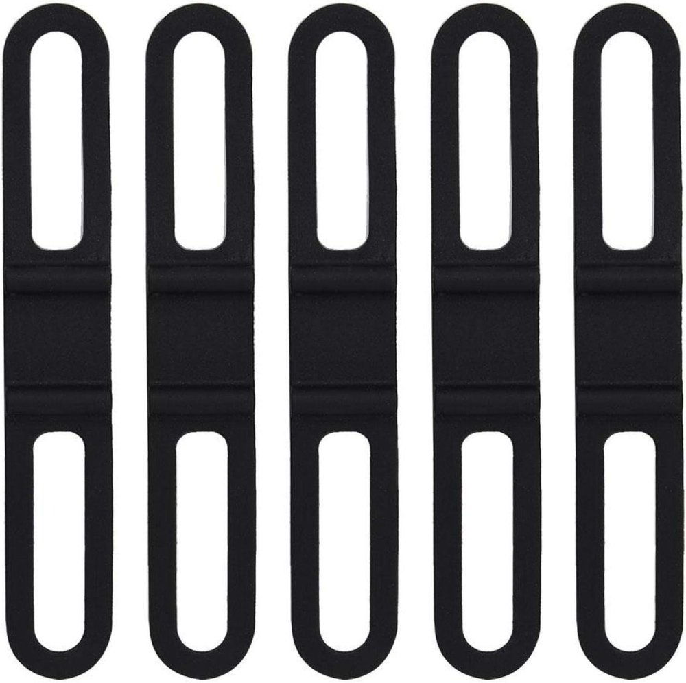 5-Pack Ycle Silicone Bands for Flashlight Mounting - Elastic Rubber Strap Ties