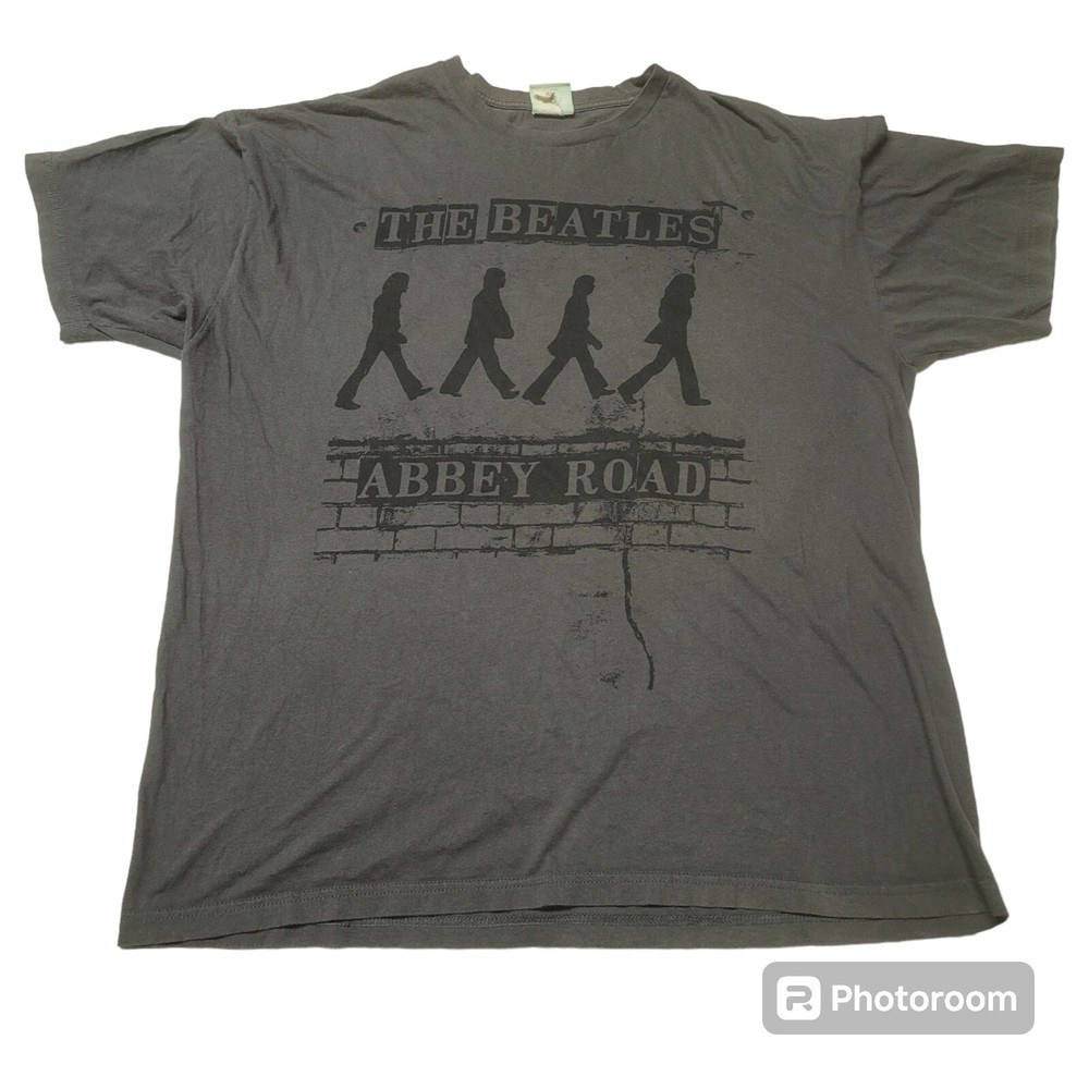 Vintage The Beatles Abbey Road Y2k 2005 Tee T- Shirt Sz XL CREWNECK Apple Tag