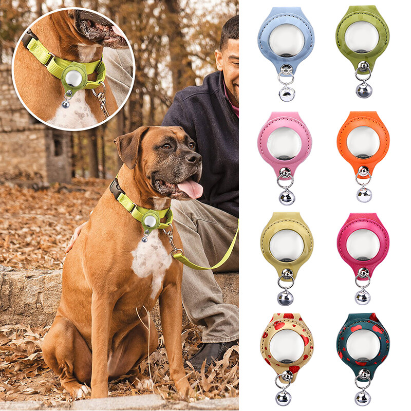 Airtag Protective Sleeve Keychain Shell Skin Tracker Case Pet Collar Pendant PU