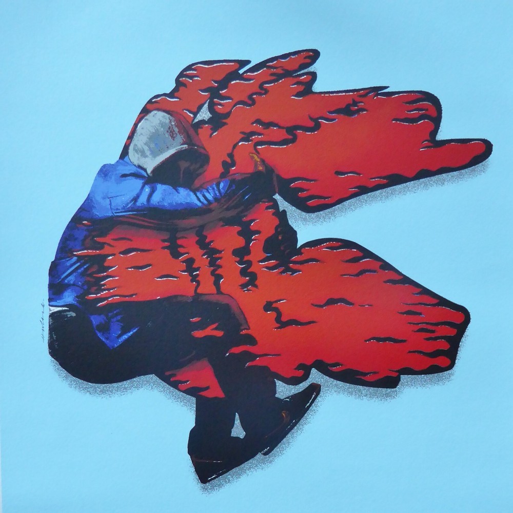 Hijack Hold on to LIFE 2022 Hand signed Mr.Brainwash son Graffiti Urban Art