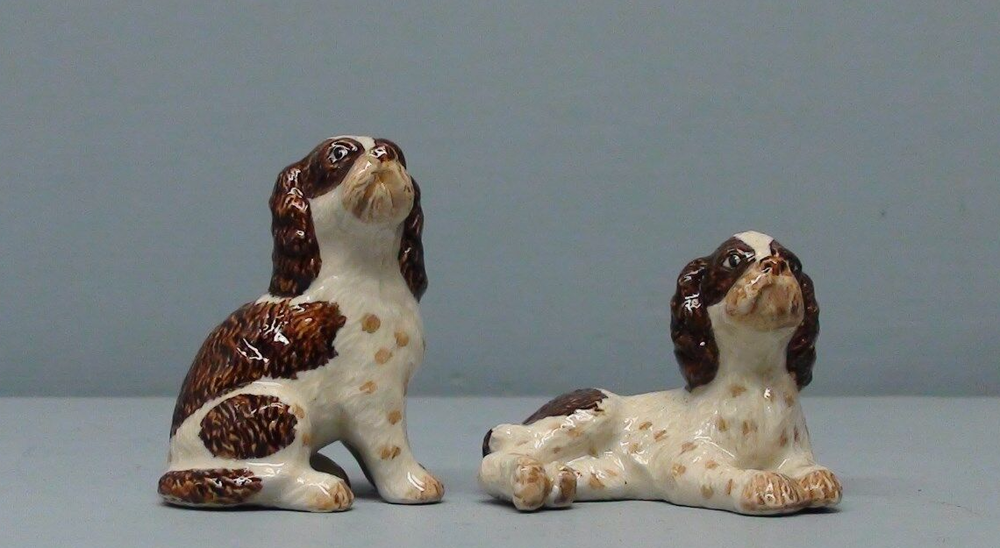 Charming Northern Rose Little Critterz Porcelain Spaniel Duo