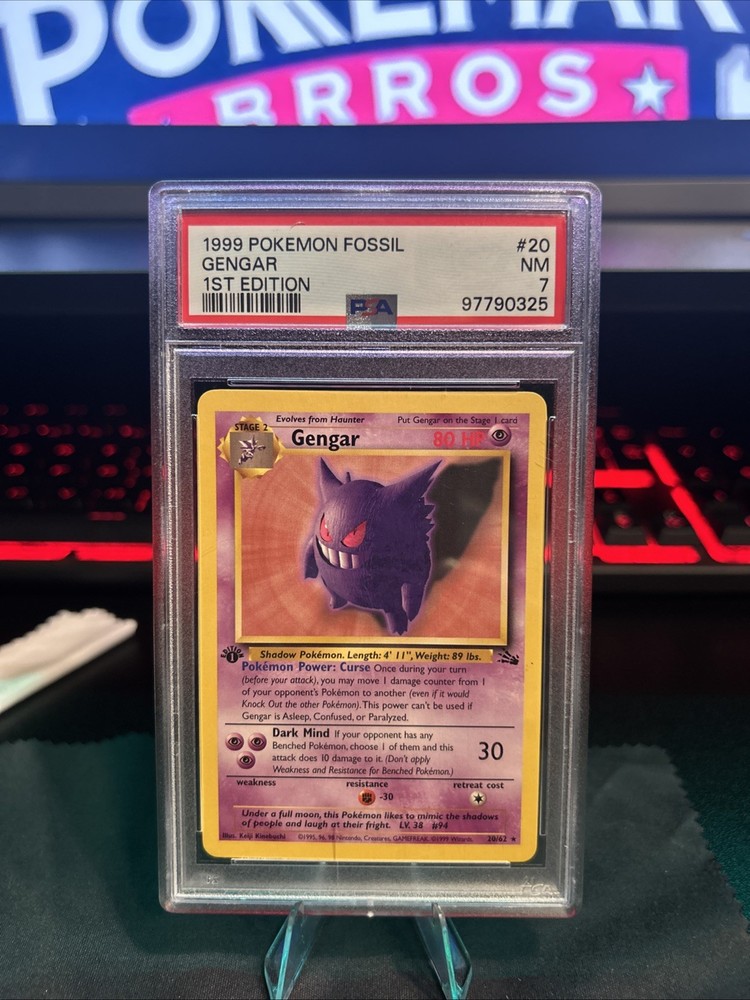 Gengar Fossil Set 20/62 Pokémon Card Regular Edition
